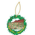 Nevada Desert Wreath Ornament w/ Clear Mirrored Back (2 Square Inch)